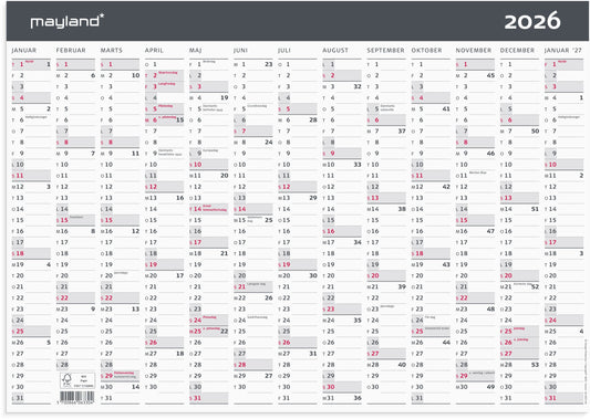 KONTORKALENDER MODERNE A3 1X13 MDR. 2026