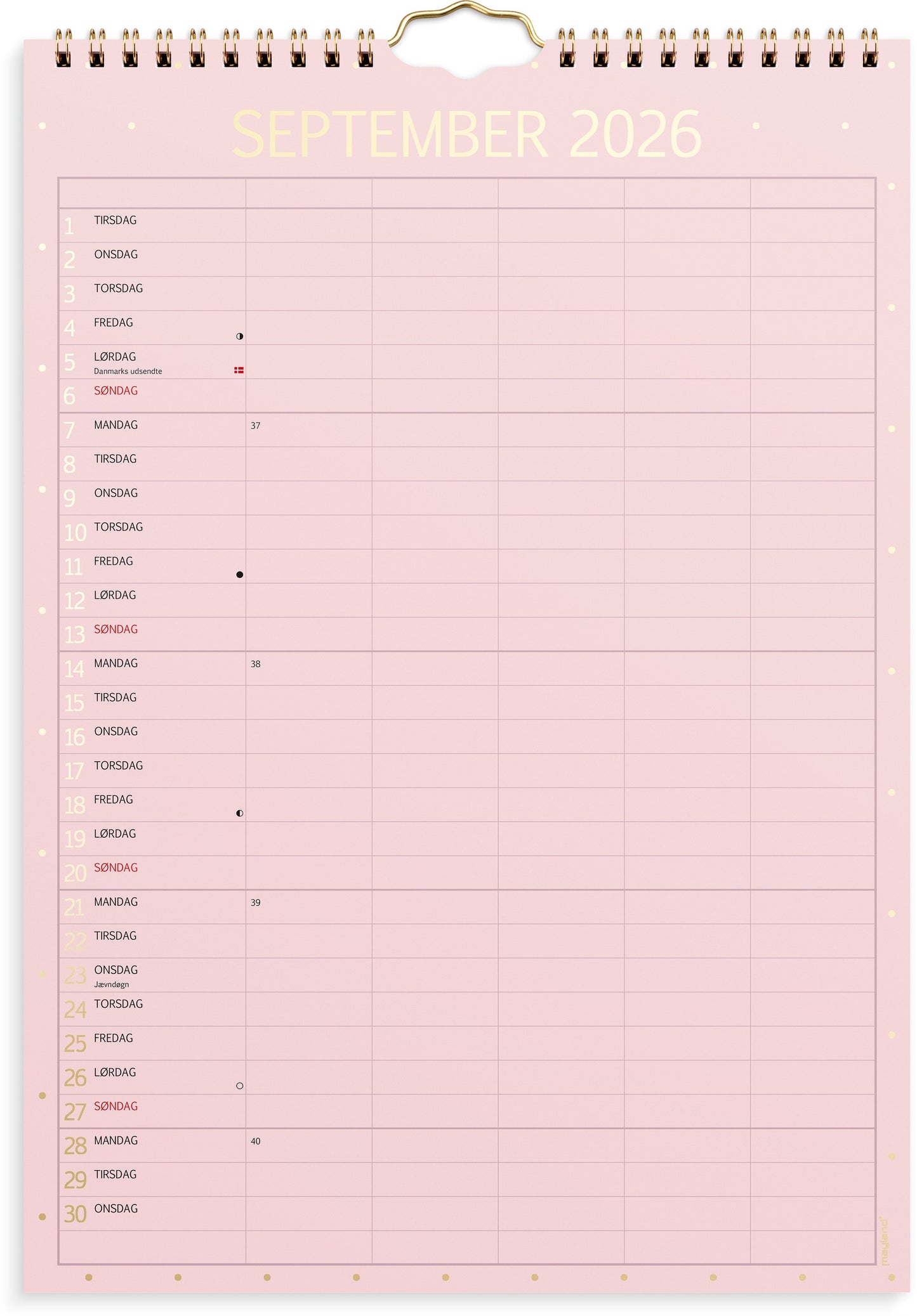 FAMILIEKALENDER COLOR LILLE 2026