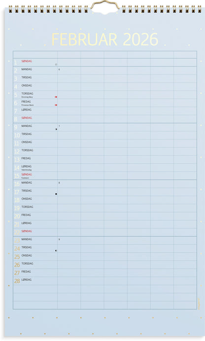 FAMILIEKALENDER COLOR STOR 2026