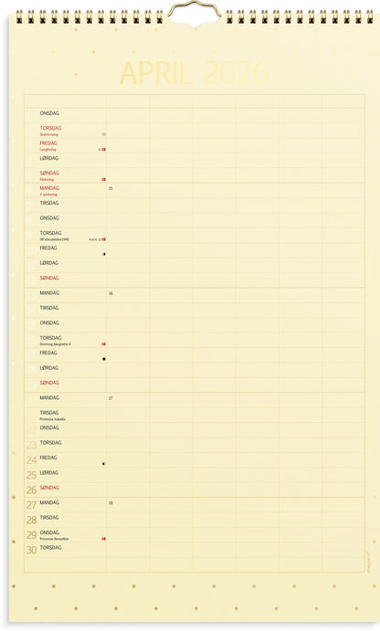FAMILIEKALENDER COLOR STOR 2026