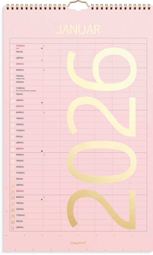 FAMILIEKALENDER COLOR STOR 2026