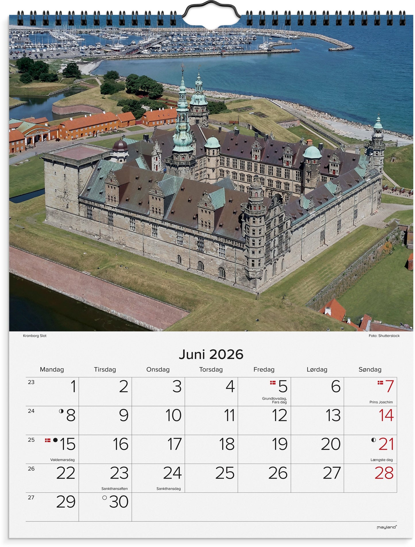 VÆGKALENDER DANSKE SLOTTE 2026