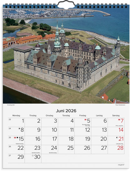 VÆGKALENDER DANSKE SLOTTE 2026