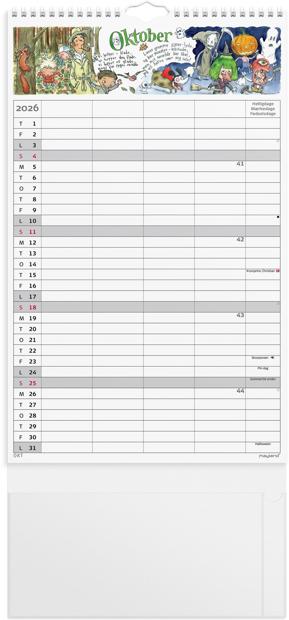 FAMILIEKALENDER OTTO DICKMEISS & LILJA SCHERFIG 4 KOL. 2026
