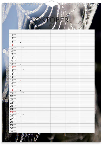 FAMILIEKALENDER ÅRSTIDER A3 2026