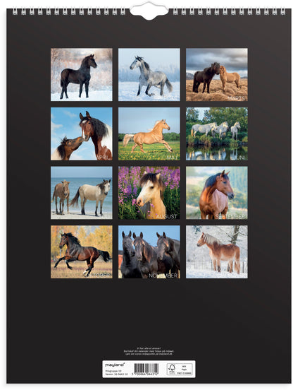 VÆGKALENDER HESTE 2026