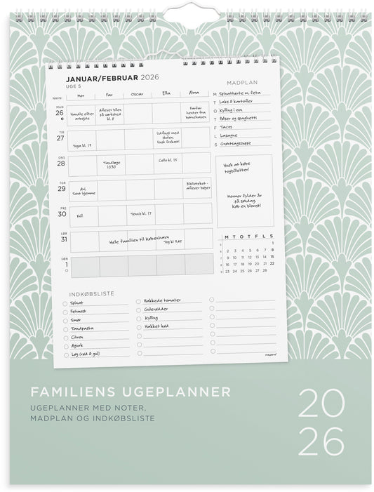 FAMILIEKALENDER UGEPLAN M. LISTER 2026