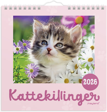 VÆGKALENDER MINI KATTEKILLINGER 2026