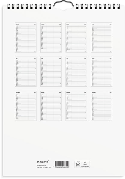 FAMILIEKALENDER BLACK AND WHITE 2 KOL. 2026