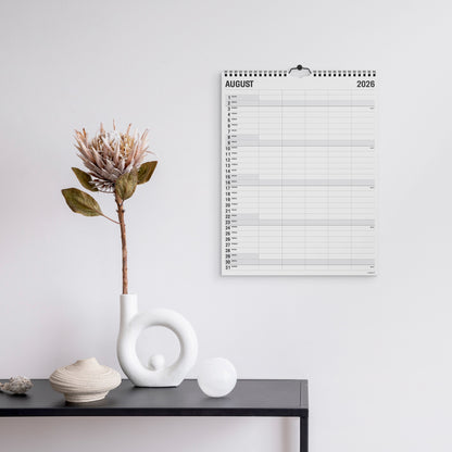 FAMILIEKALENDER BLACK AND WHITE 5 KOL. 2026