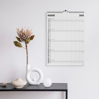 FAMILIEKALENDER BLACK AND WHITE 7 KOL. 2026