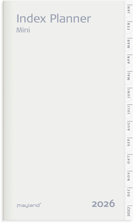 INDEX PLANNER MINI MÅNEDSKALENDER REFILL 2026