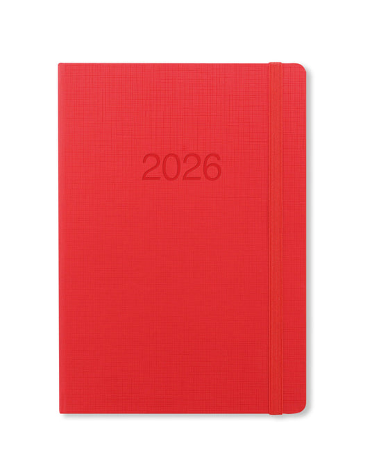 LETTS MEMO A5 2026 UGE PR. OPSLAG RØD