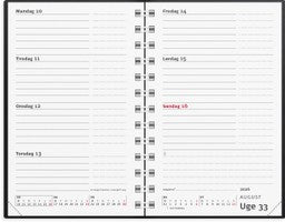 MINI PLANNER UGEKALENDER SORT VINYL 2026