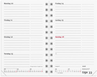MINI PLANNER UGEKALENDER REFILL 2026