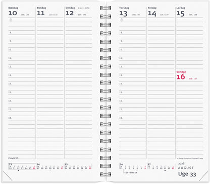 WEEK PLANNER HØJFORMAT M/4 ILLU. 2026