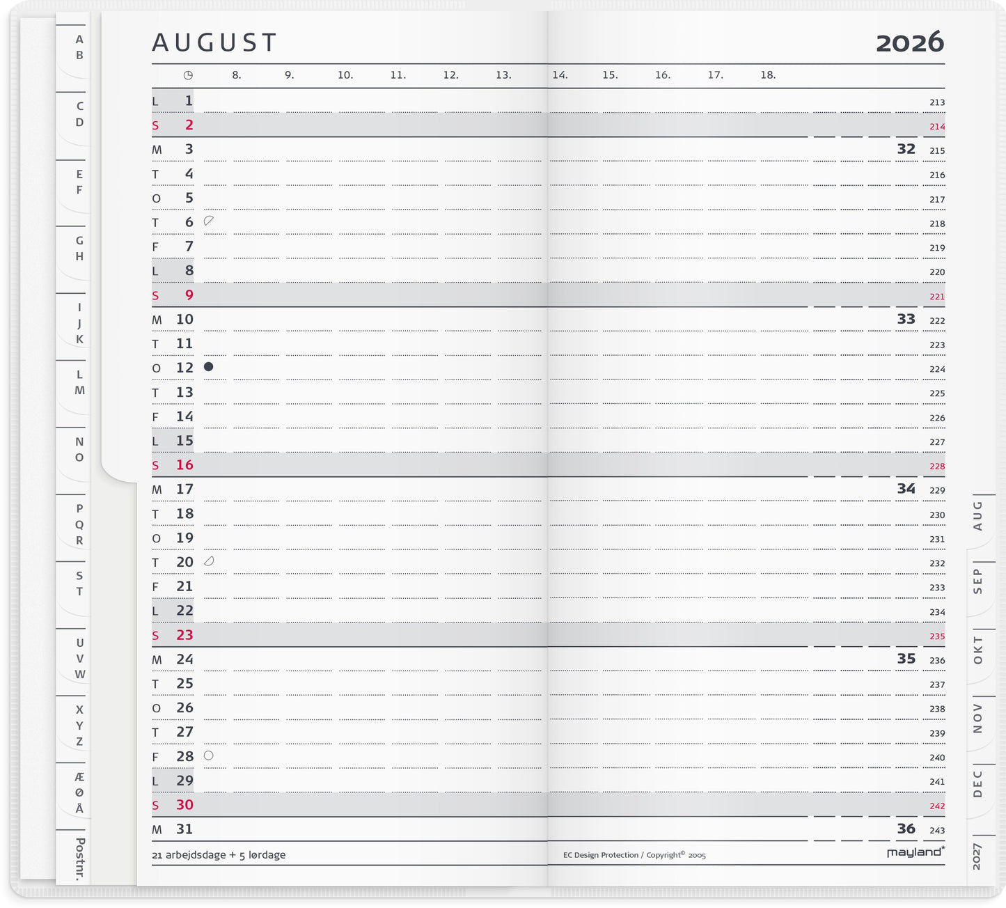 INDEX PLANNER MÅNEDSKALENDER M/ILLU. 2026