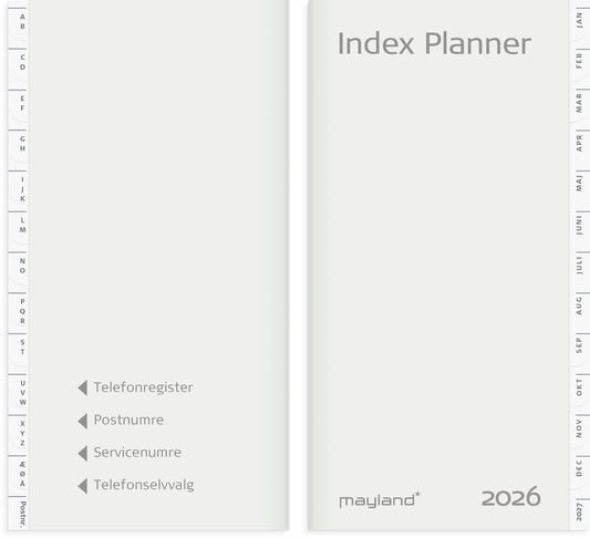 INDEX PLANNER MÅNEDSKALENDER REFILL + TLF.REG. 2026