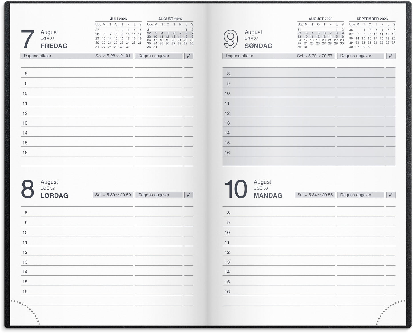 NOTERINGSKALENDER 2 DAGE SORT KUNSTSKIND 2026