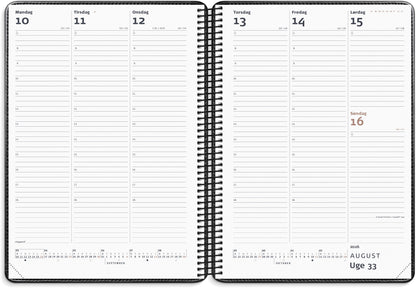 DIPLOMAT UGEKALENDER SORT KUNSTSKIND 2026 SPIRAL