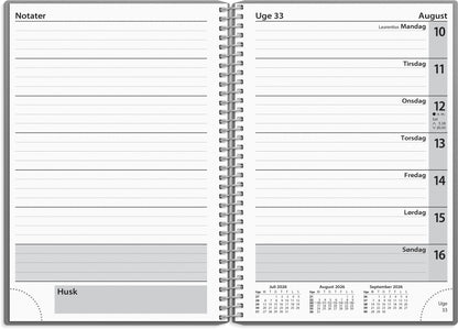 UGEKALENDER TVÆRFORMAT GRÅ 2026 FSC MIX