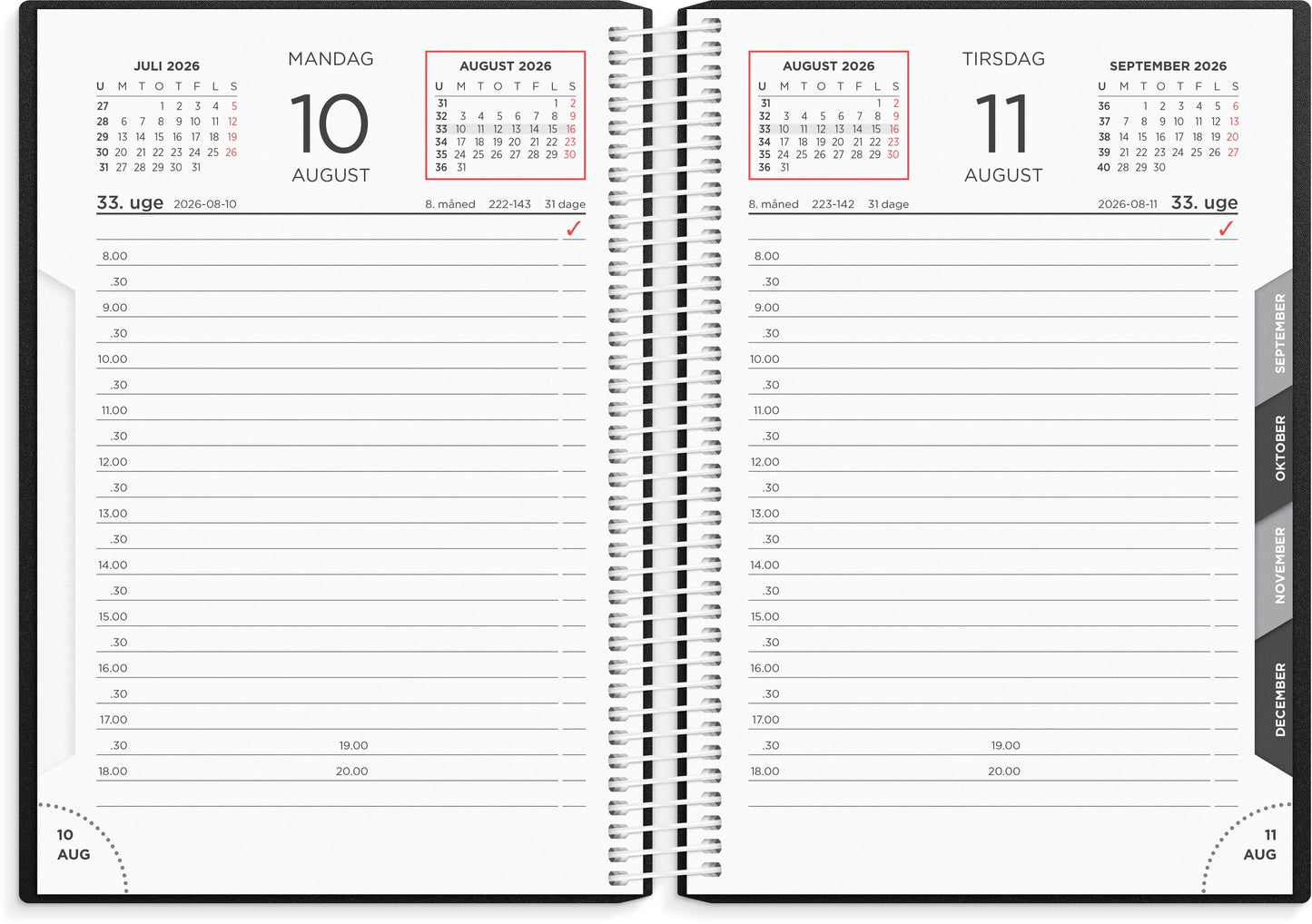 DAGKALENDER SORT PP-PLAST 2026