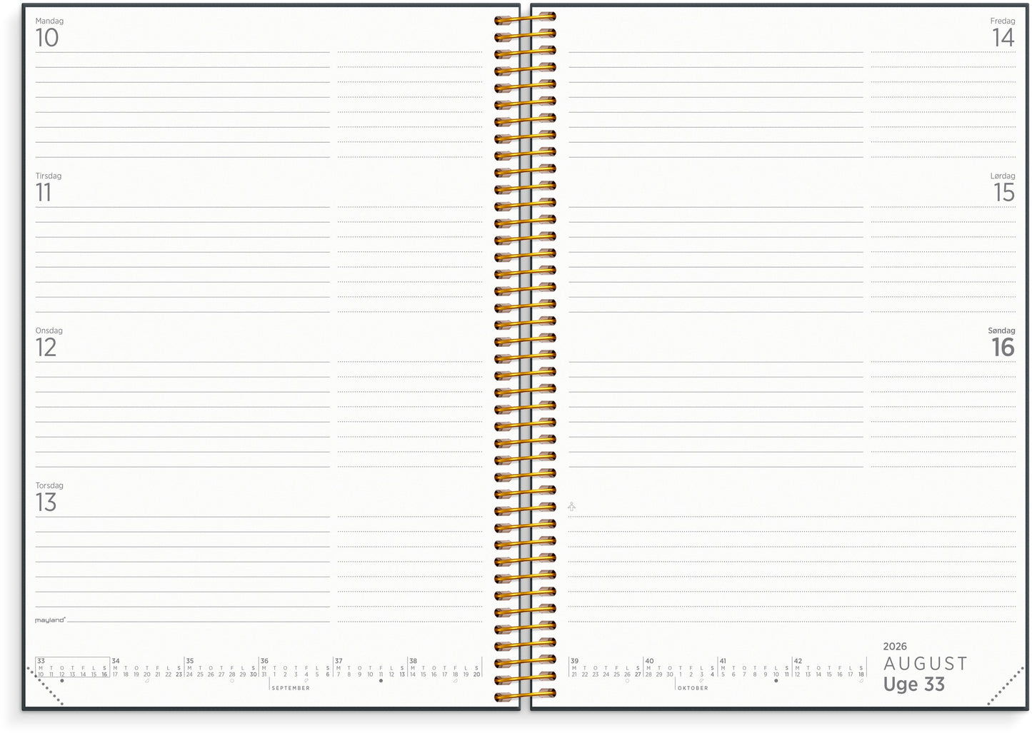 ORGANIZER & NOTES A5 UGEKALENDER 2026