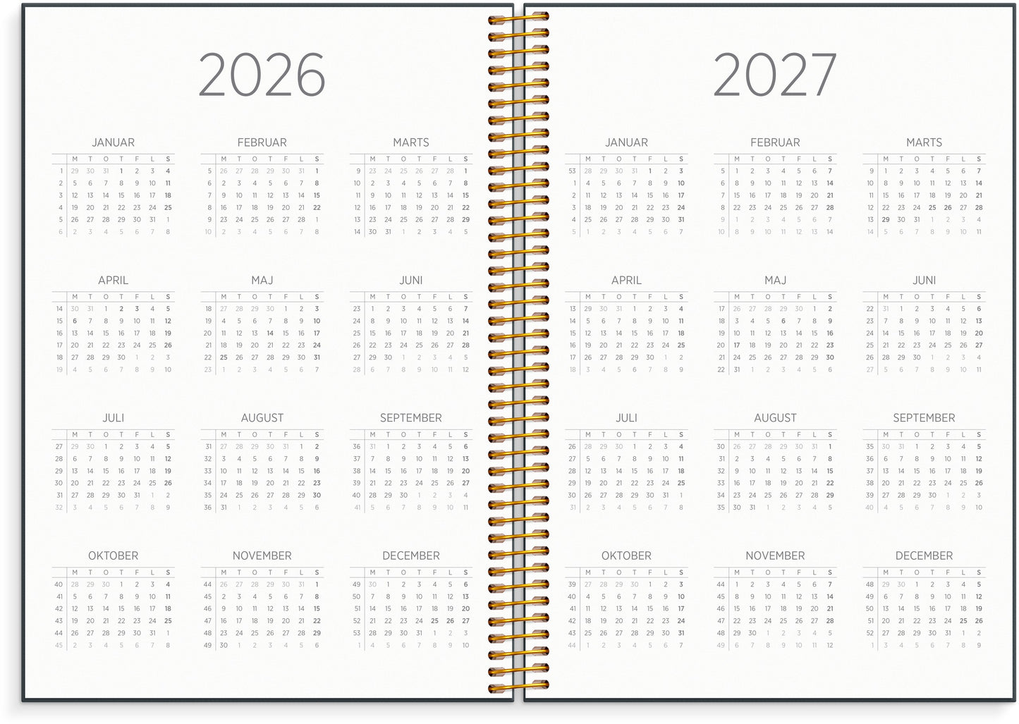 ORGANIZER & NOTES A5 UGEKALENDER 2026