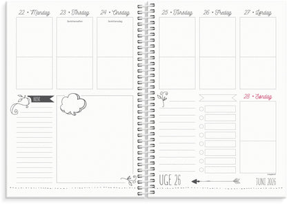 DOODLE I A5 UGEKALENDER 2026