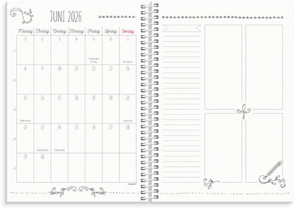 DOODLE I A5 UGEKALENDER 2026