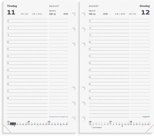 SYSTEM PP DAGKALENDER REFILL 2026