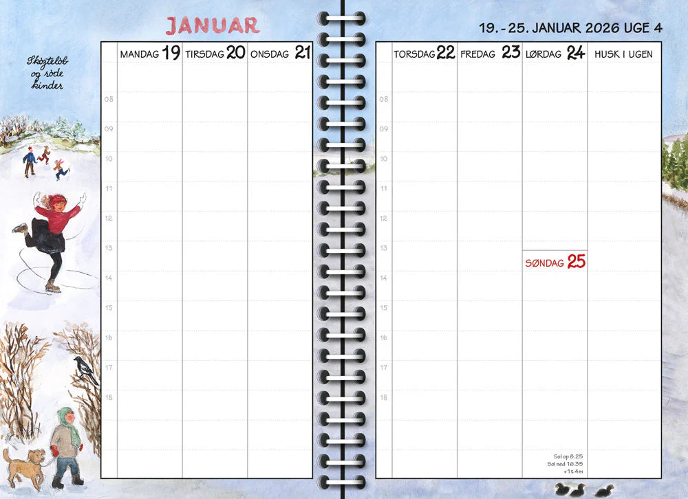 UGEKALENDER MED KOLONNER 2026