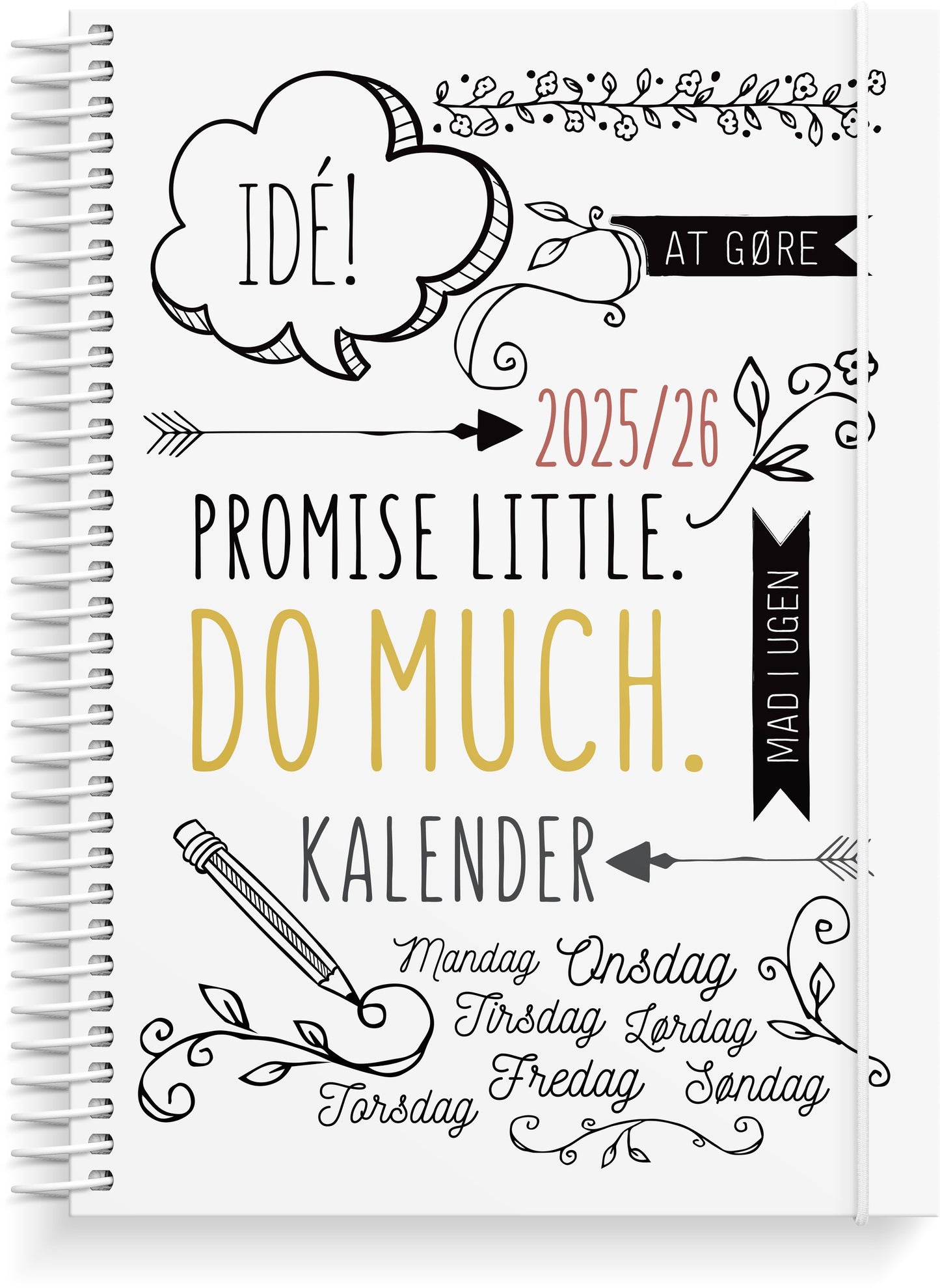 STUDIE DOODLE I A5 UGEKALENDER 2025/2026