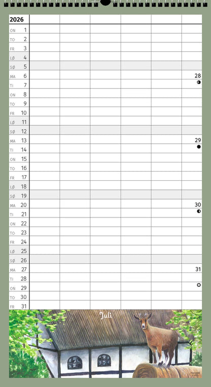 FAMILIEKALENDER ÅRET RUNDT PÅ BONDEGÅRDEN 2026