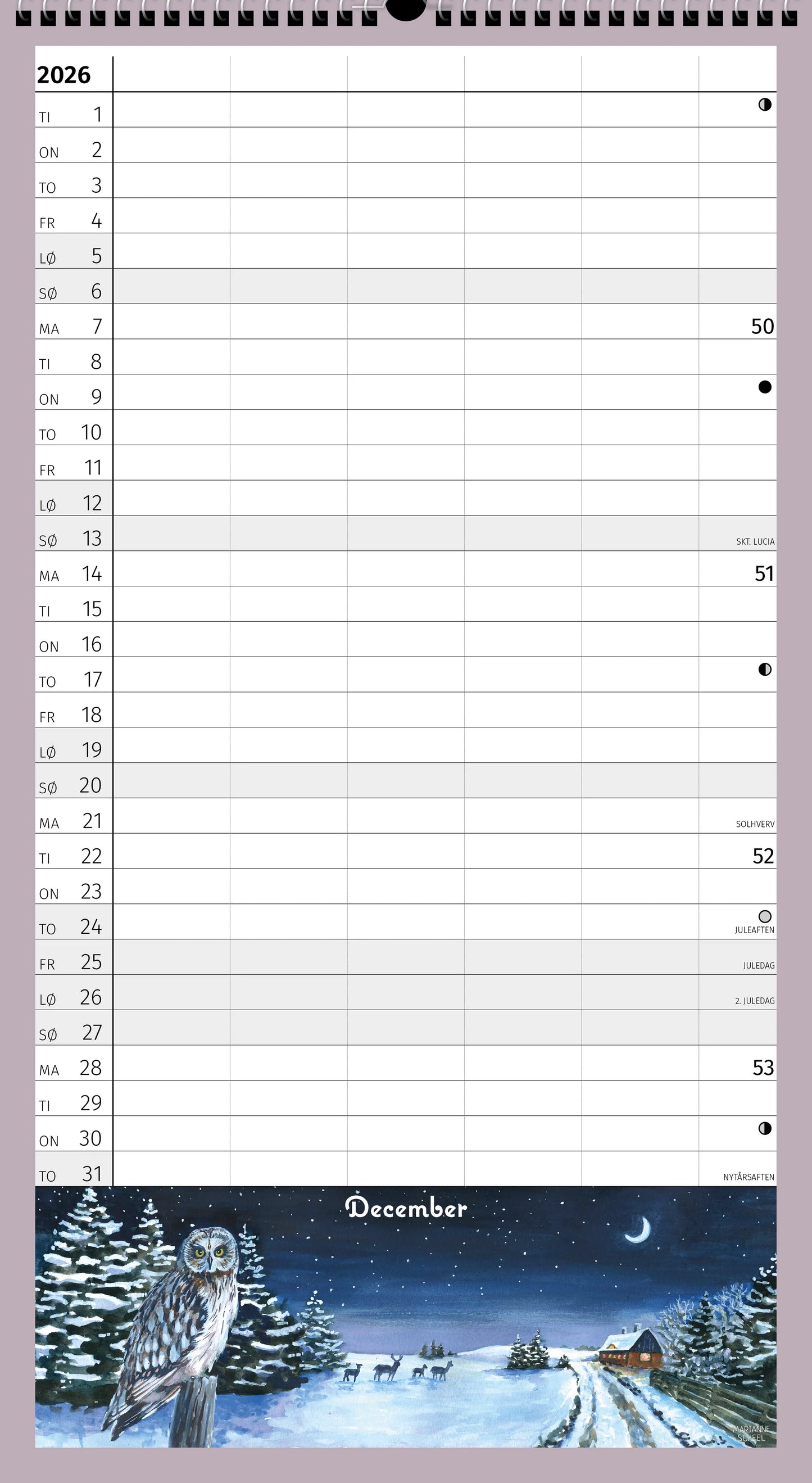 FAMILIEKALENDER ÅRET RUNDT I NATUREN 2026