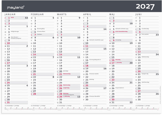 KONTORKALENDER MODERNE A3 2027