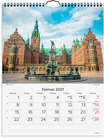 VÆGKALENDER DANSKE SLOTTE 2027