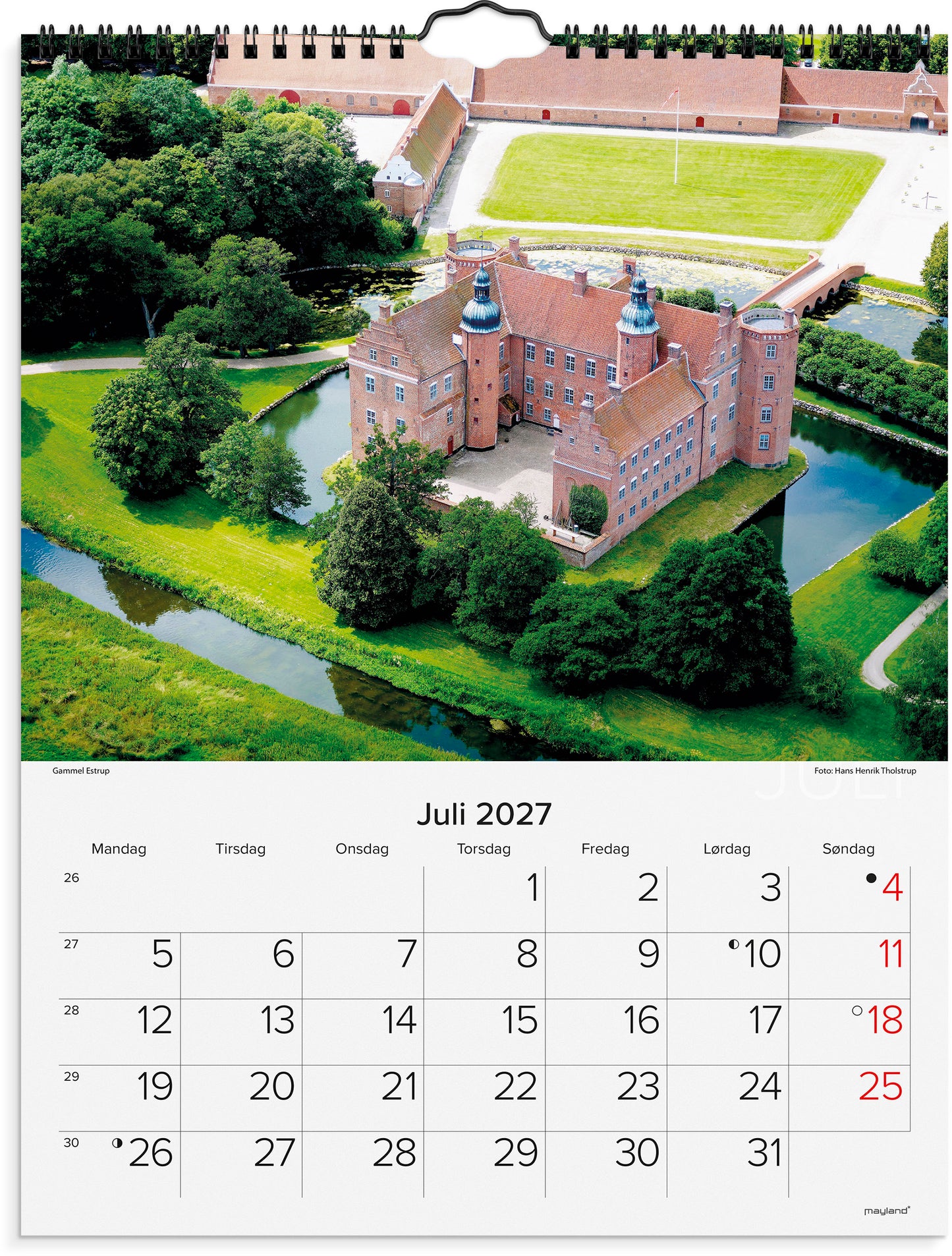 VÆGKALENDER DANSKE SLOTTE 2027