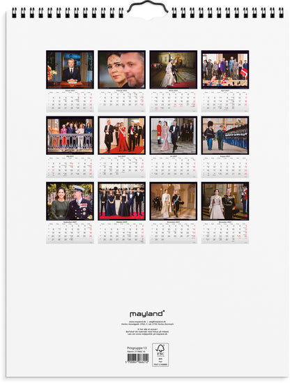 VÆGKALENDER KONGEHUSET 2027