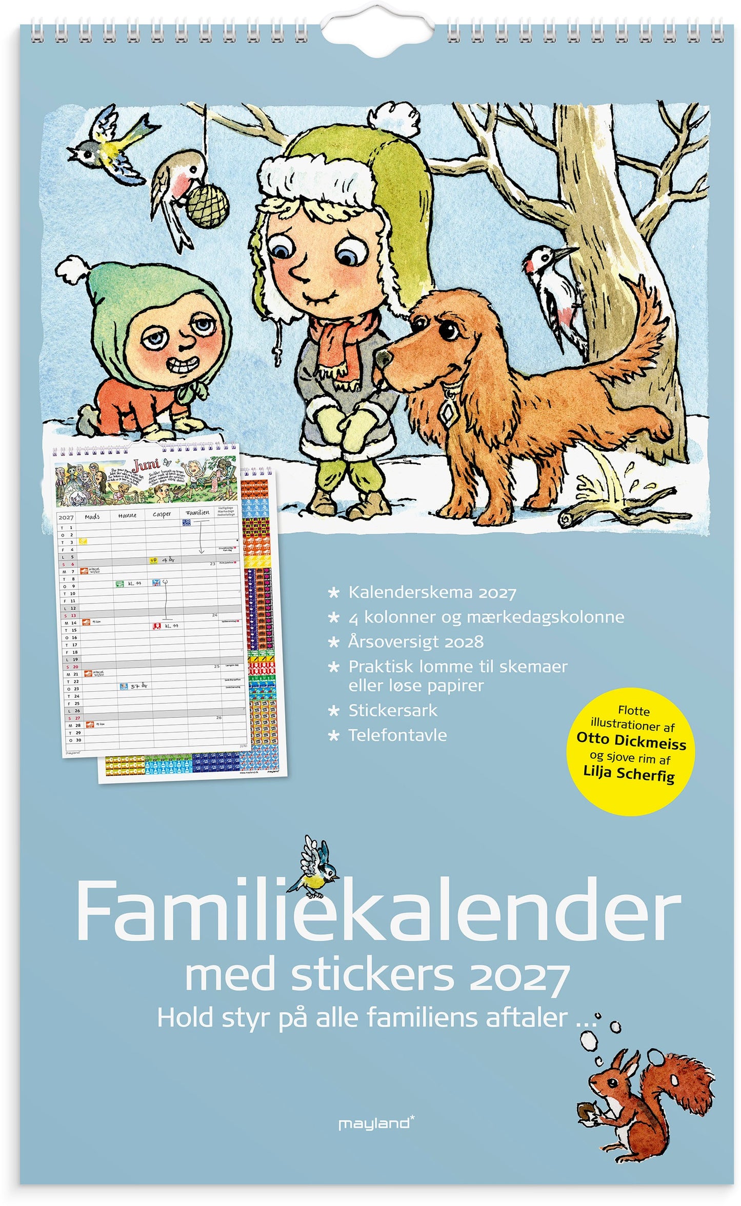 FAMILIEKALENDER OTTO DICKMEISS & LILJA SCHERFIG 4 KOL. 2027