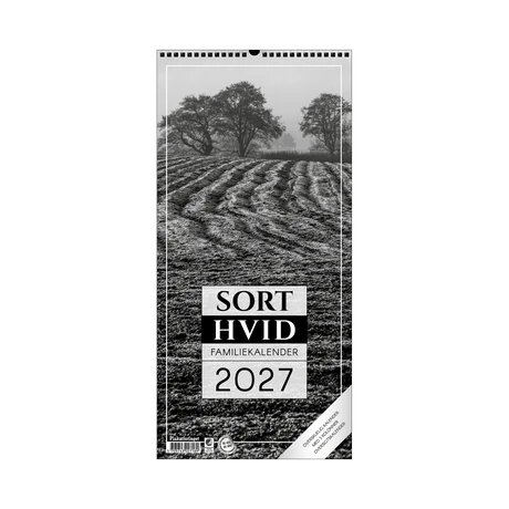 PLAKATFORLAGET ÅRET RUNDT 2027 SORT/HVID 3 KOLONNER