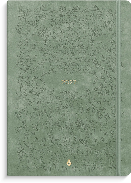 A5 FORMA DELUXE UGEKALENDER TVÆRF. GRØN KUNSTSKIND 2027
