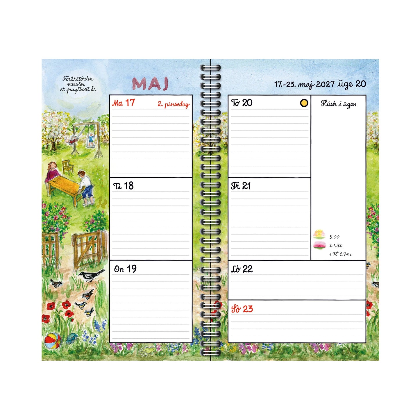 PLAKATFORLAGET 9,5X17 UGEKALENDERBOGEN 2027 M SPIRAL