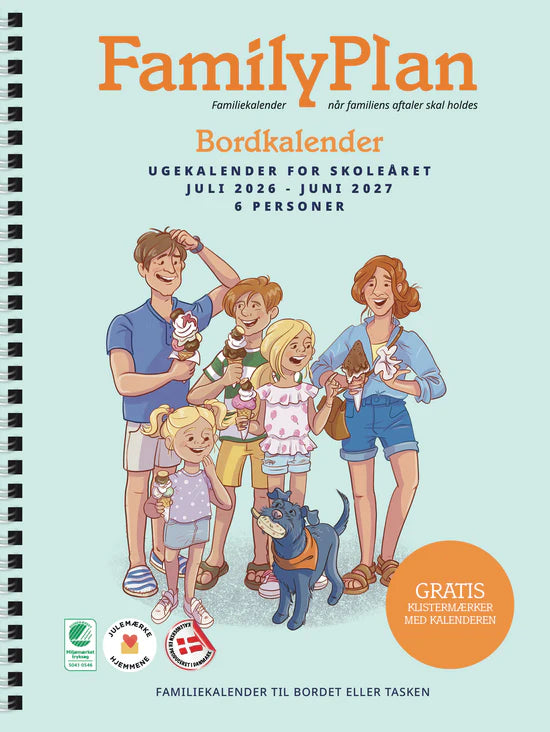 FAMILYPLAN SKOLEÅRSKALENDER 26/27 BORDKALENDER