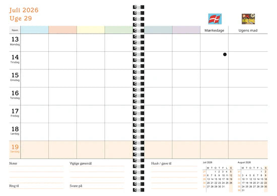 FAMILYPLAN SKOLEÅRSKALENDER 26/27 BORDKALENDER