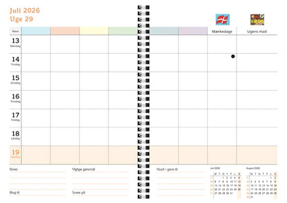 FAMILYPLAN SKOLEÅRSKALENDER 26/27 BORDKALENDER