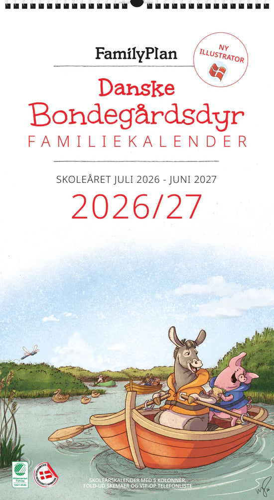 FAMILYPLAN SKOLEÅRSKALENDER 26/27 DYR 5 PERSONER