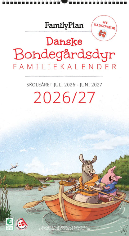 FAMILYPLAN SKOLEÅRSKALENDER 26/27 DYR 5 PERSONER