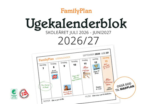 FAMILYPLAN SKOLEÅRSKALENDER 26/27 BLOK