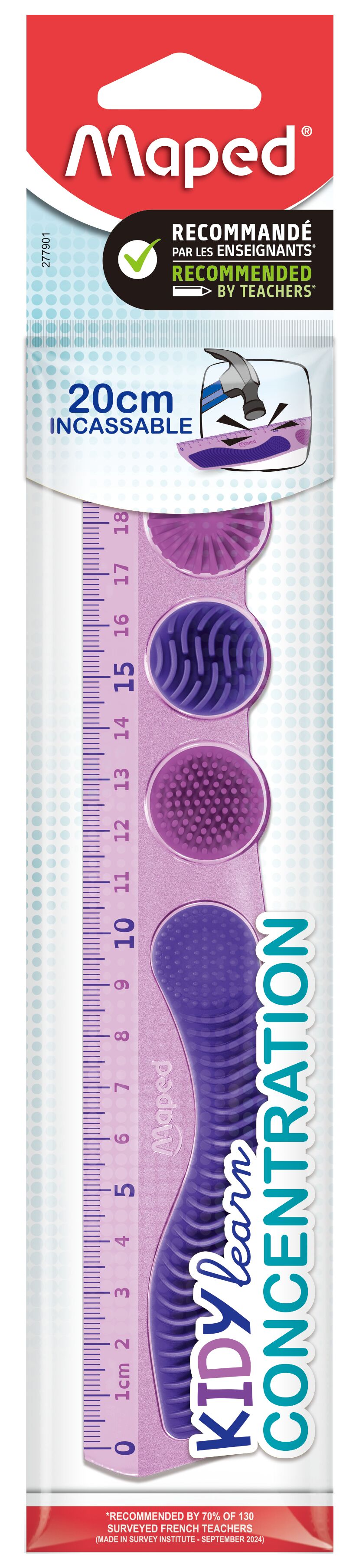 MAPED KIDY LEARN LINEAL 20CM LILLA